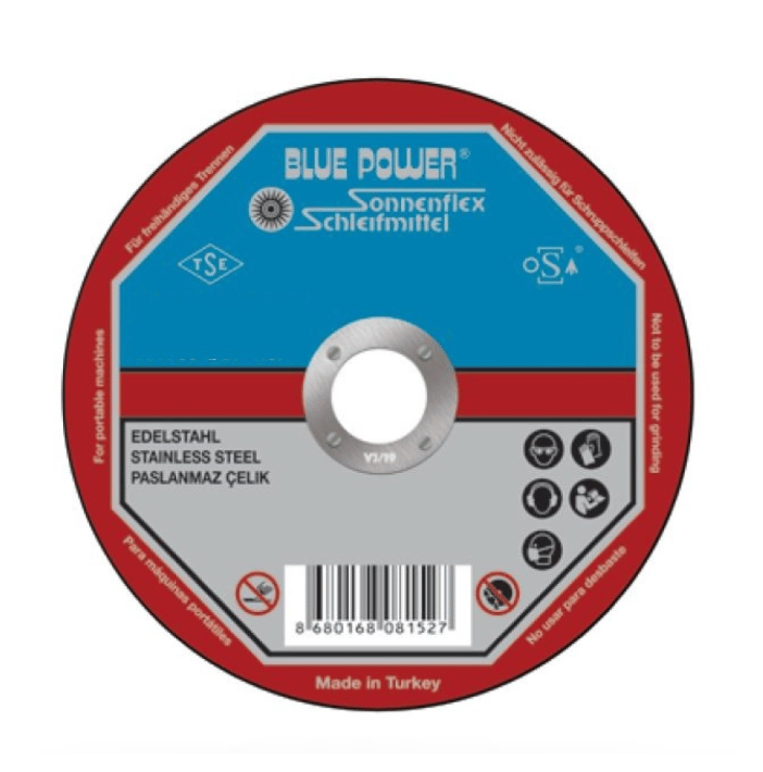 SONNENFLEX INOX 125 x 1,6 x 22 mm Süper İnce Kesici Disk (AS 46 Q BF ROF) - Paslanmaz Çelik ve Metal İçin Hızlı, Isınma Yapmayan Profesyonel Kesme Taşı