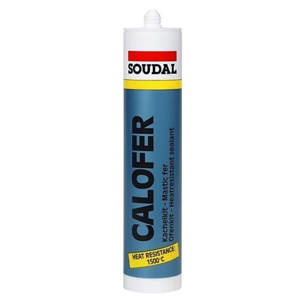 SOUDAL CALOFER CTR 1500°C'ye Isıya Dayanıklı 300 ml - Profesyonel Şömine Kazan ve Fırın Tipi Refrakter Ateş Macunu