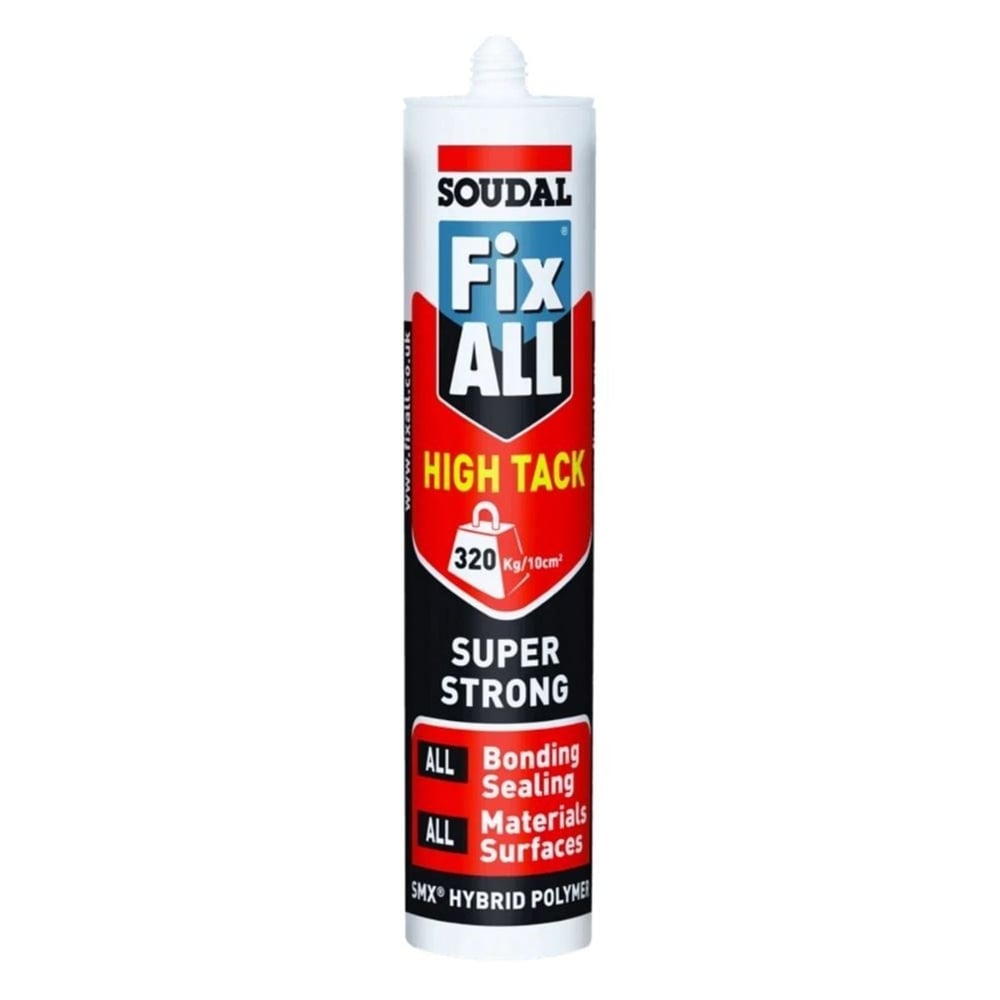 SOUDAL FIX ALL High Tack Siyah 290 ml - Profesyonel İlk Tutunması Yüksek Ağır Yük Montaj Hibrit Yapıştırıcısı