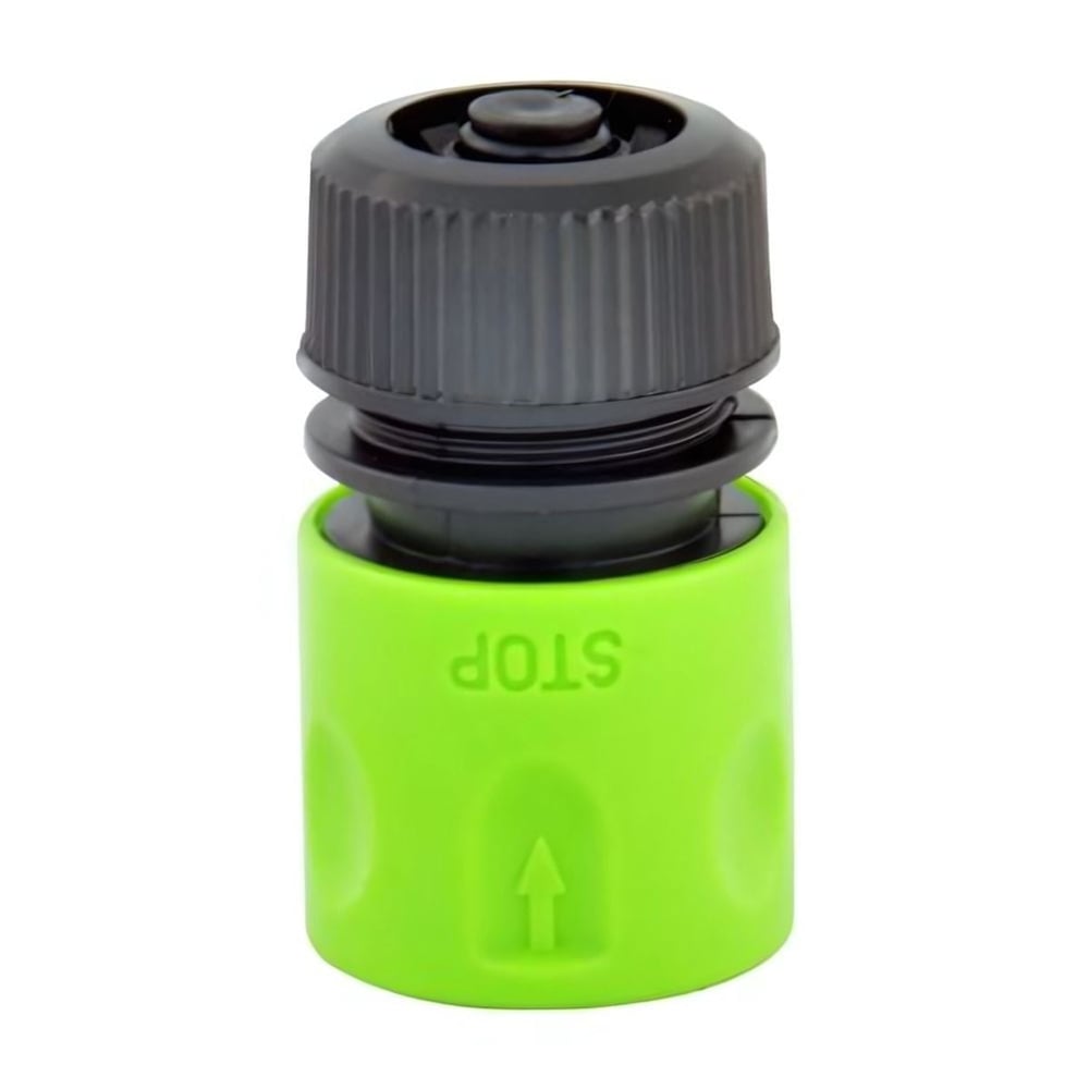 SPRING GARDEN 507900 Stoplu Hortum Adaptörü 1/2'' - Profesyonel Sızdırmaz Şantiye, Sera ve Bahçe Tipi Otomatik Su Kesici Hortum Bağlantı Rakoru