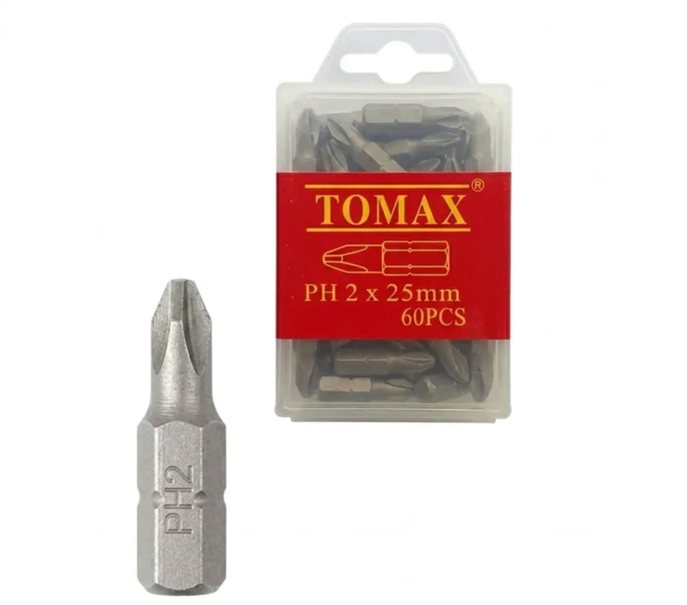 TOMAX PZ2x25 mm Yıldız Bits Uç – Profesyonel Vidalama Ucu