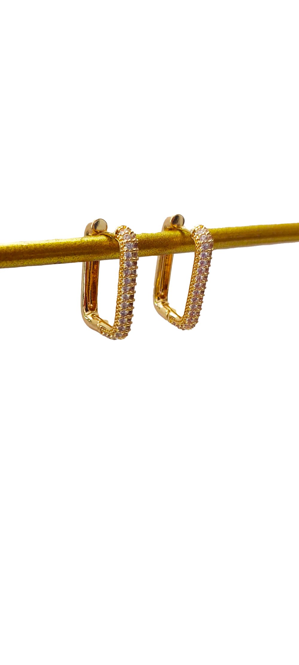 Gold Taşlı Küpe