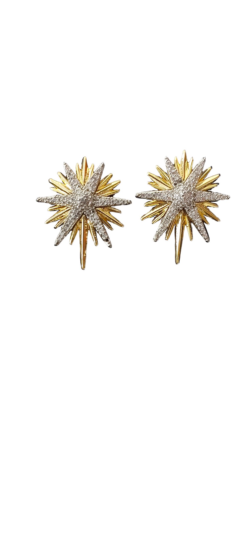 Gold Taşlı Küpe