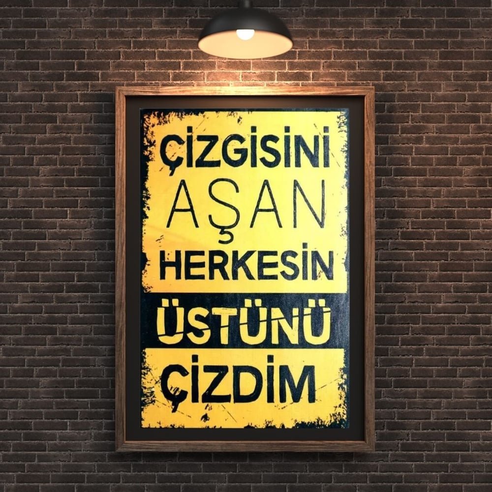 30x20 cm Çizgisini Aşan Herkesin Üstünü Çizdim