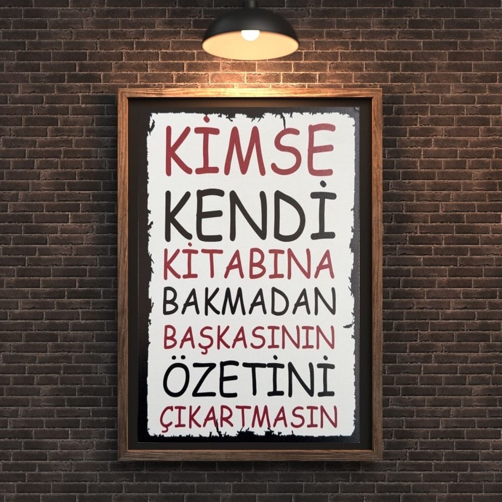 30x20 cm Kimse Kendi Kitabına Bakmadan