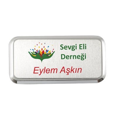 6x3,2 cm Düz Yaka İsimliği