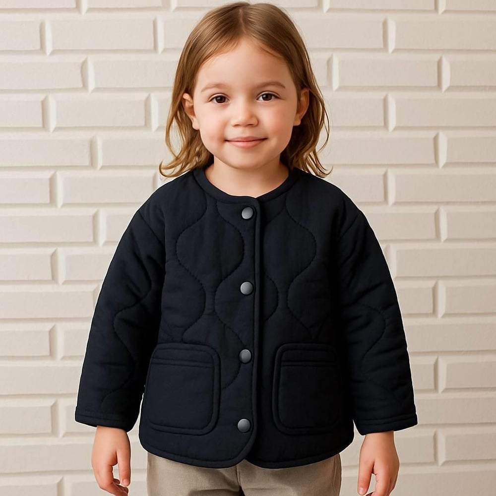 Kapitone Ceket Siyah