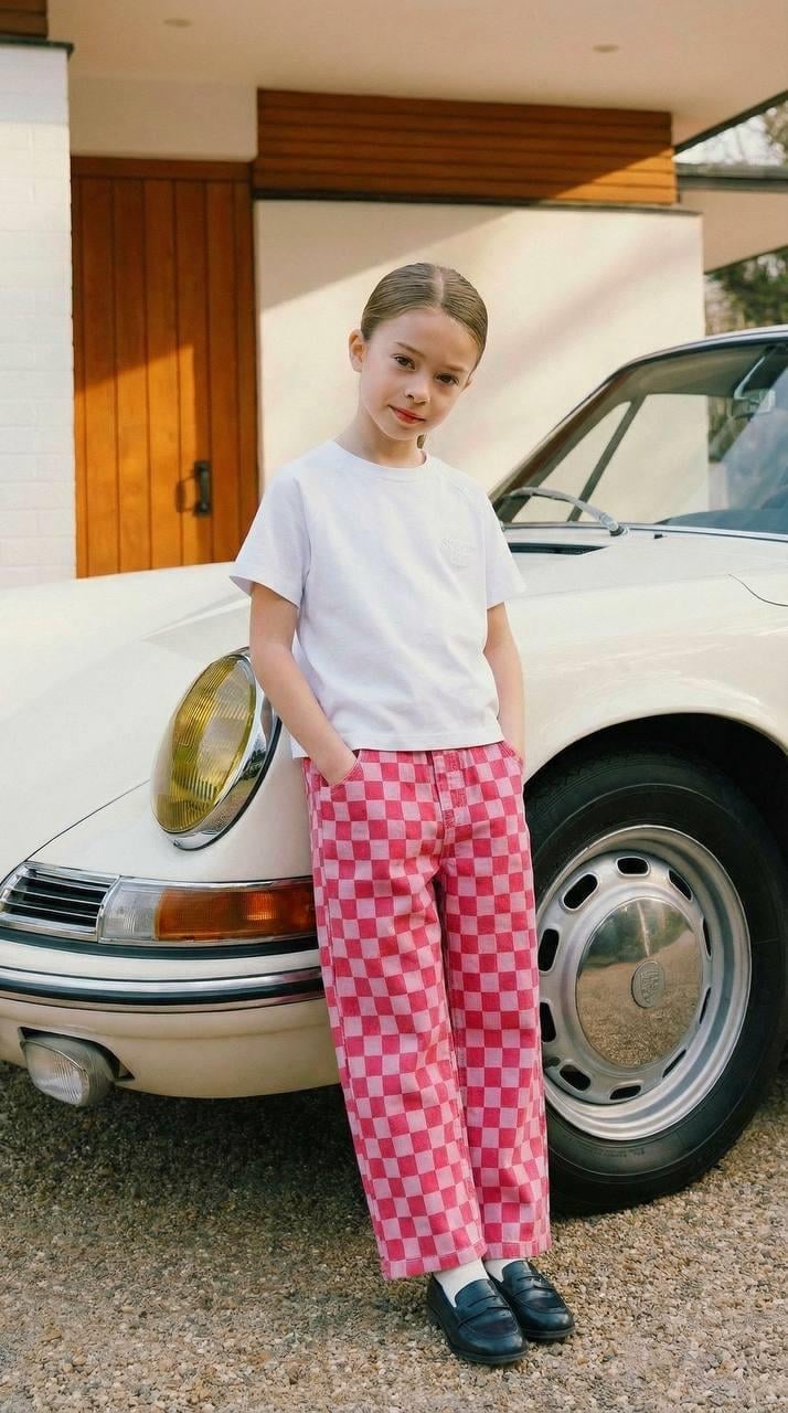 Laciel Paris Pembe Damalı Jeans 