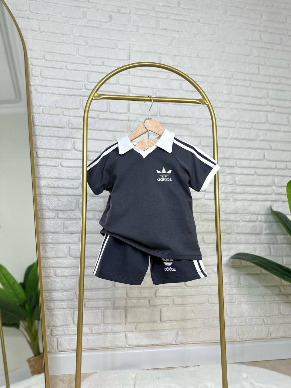 Unisex Polo Yaka Antrasit Takım