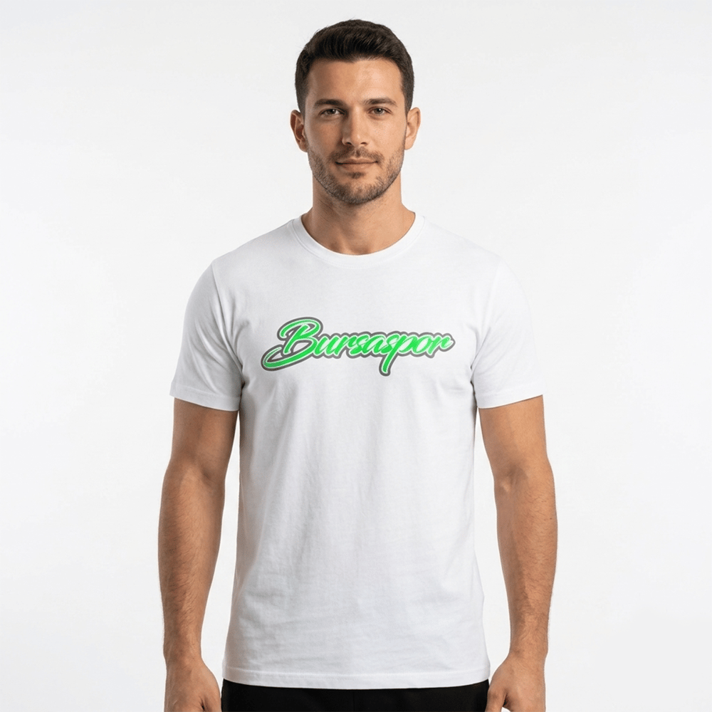 T-Shirt 0 Yaka Bursaspor Beyaz