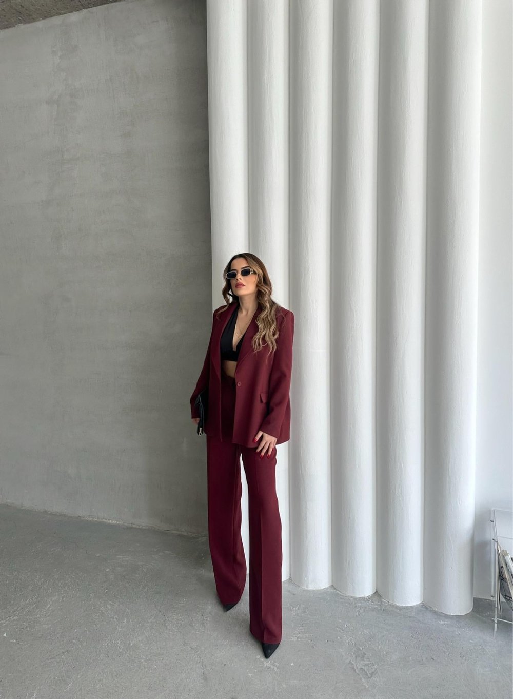 BORDO BLAZER CEKET