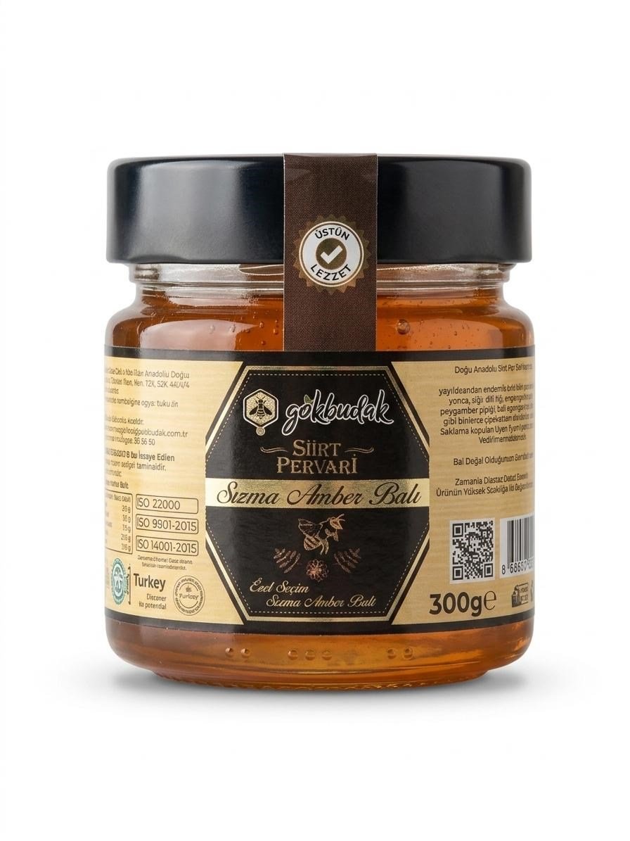 Gökbudak Siirt Pervari Amber Süzme Bal 300gr