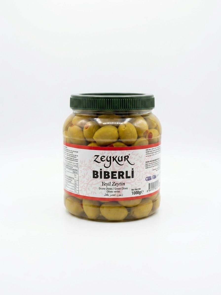 Zeykur Yeşil Biberli Zeytin 1 Kg