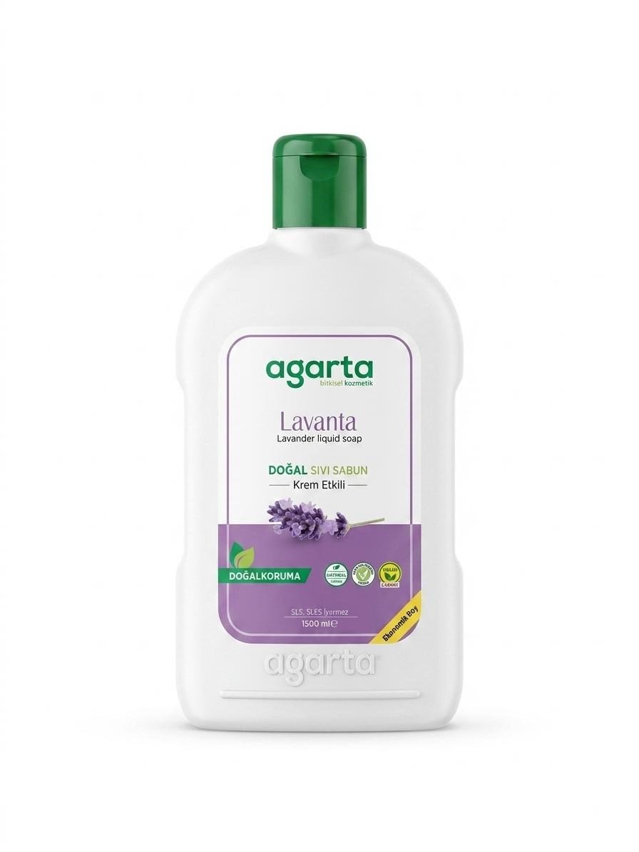 Agarta Doğal Krem Etkili Sıvı Sabun Lavanta 1500 ml