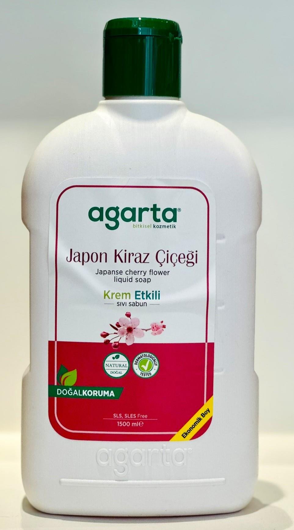 Agarta Doğal Japon Kirazı Çiçeği Sıvı Sabun 1500 ml