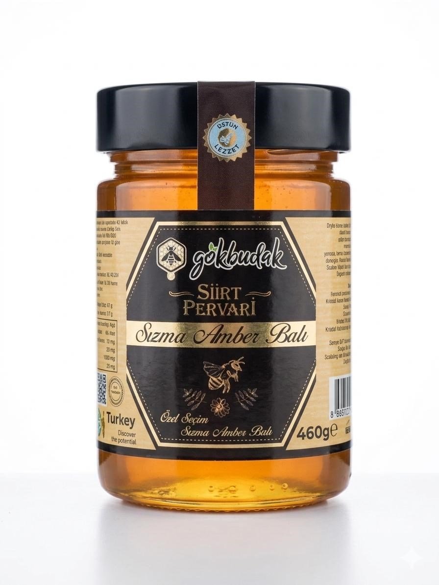 Gökbudak Siirt Pervari Amber Süzme Bal 460gr