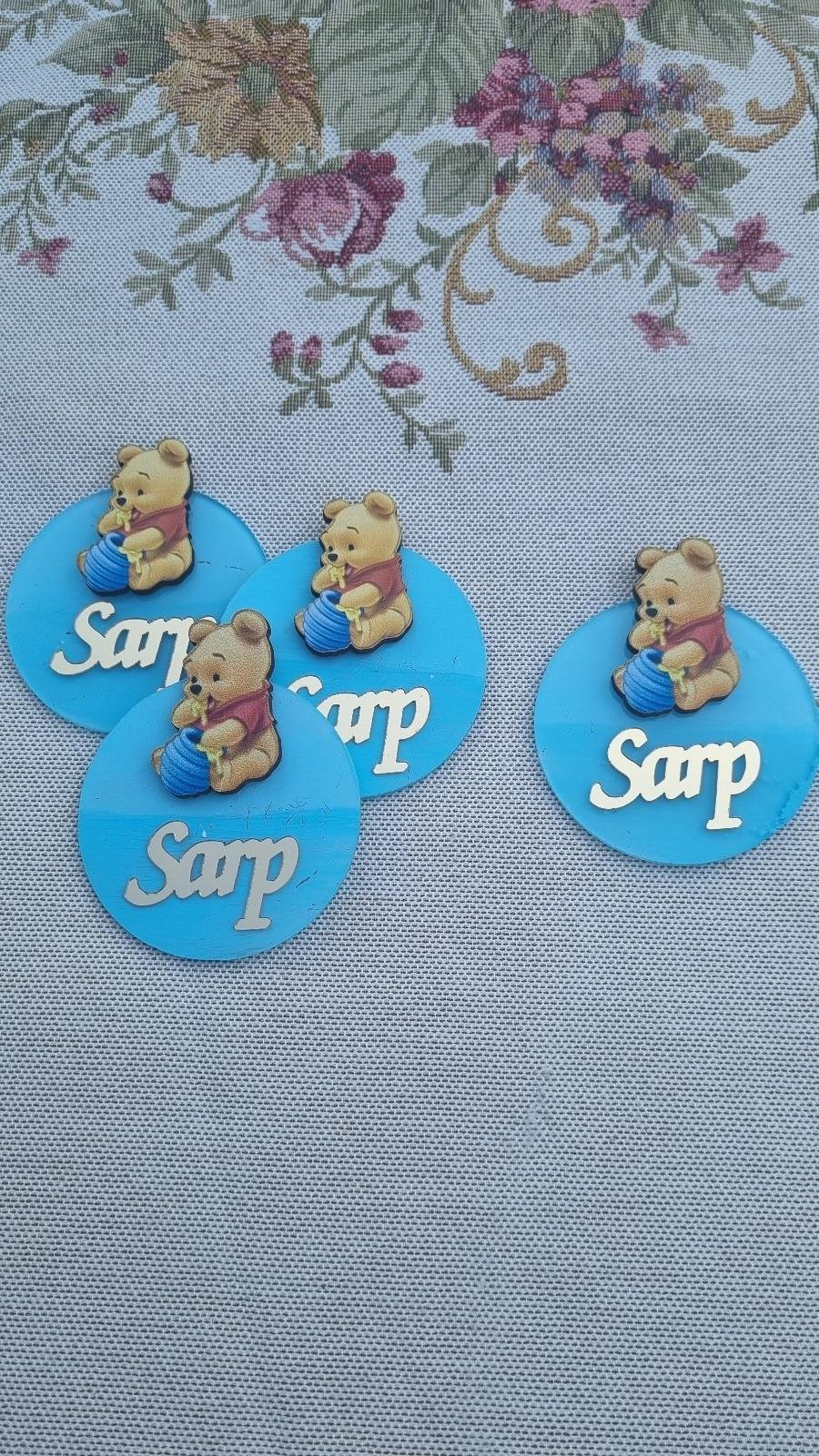 Winnie The Pooh Figürlü Şeffaf Pleksi Magnet