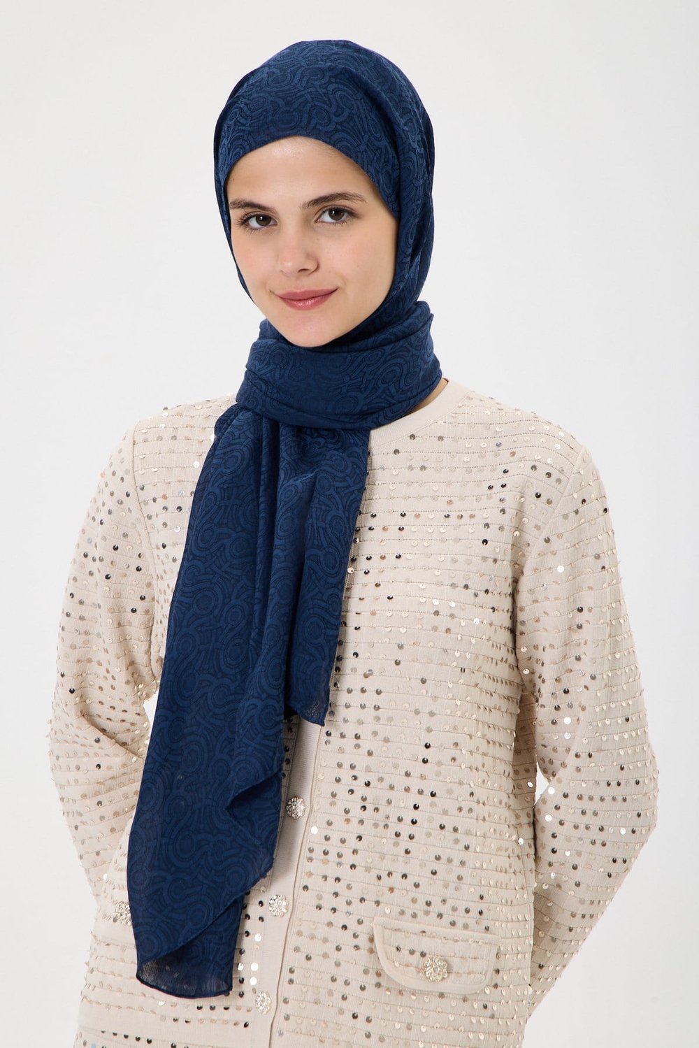 Döngü Şal LACİVERT