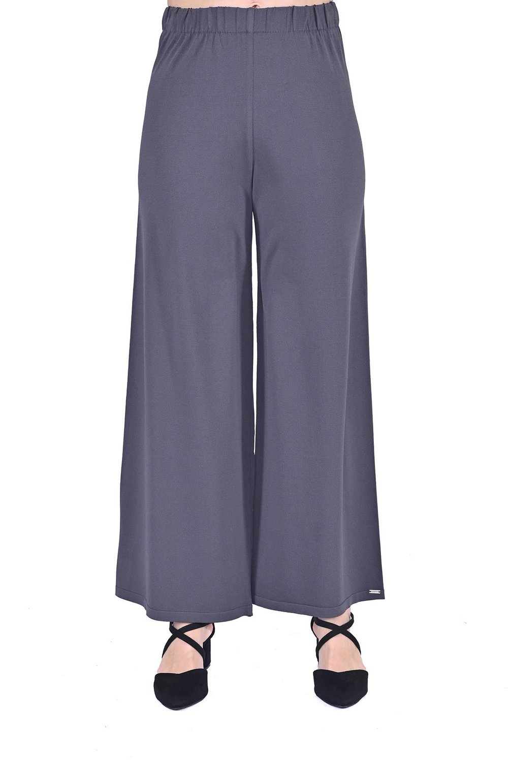 Düz Paça Triko Pantolon FÜME