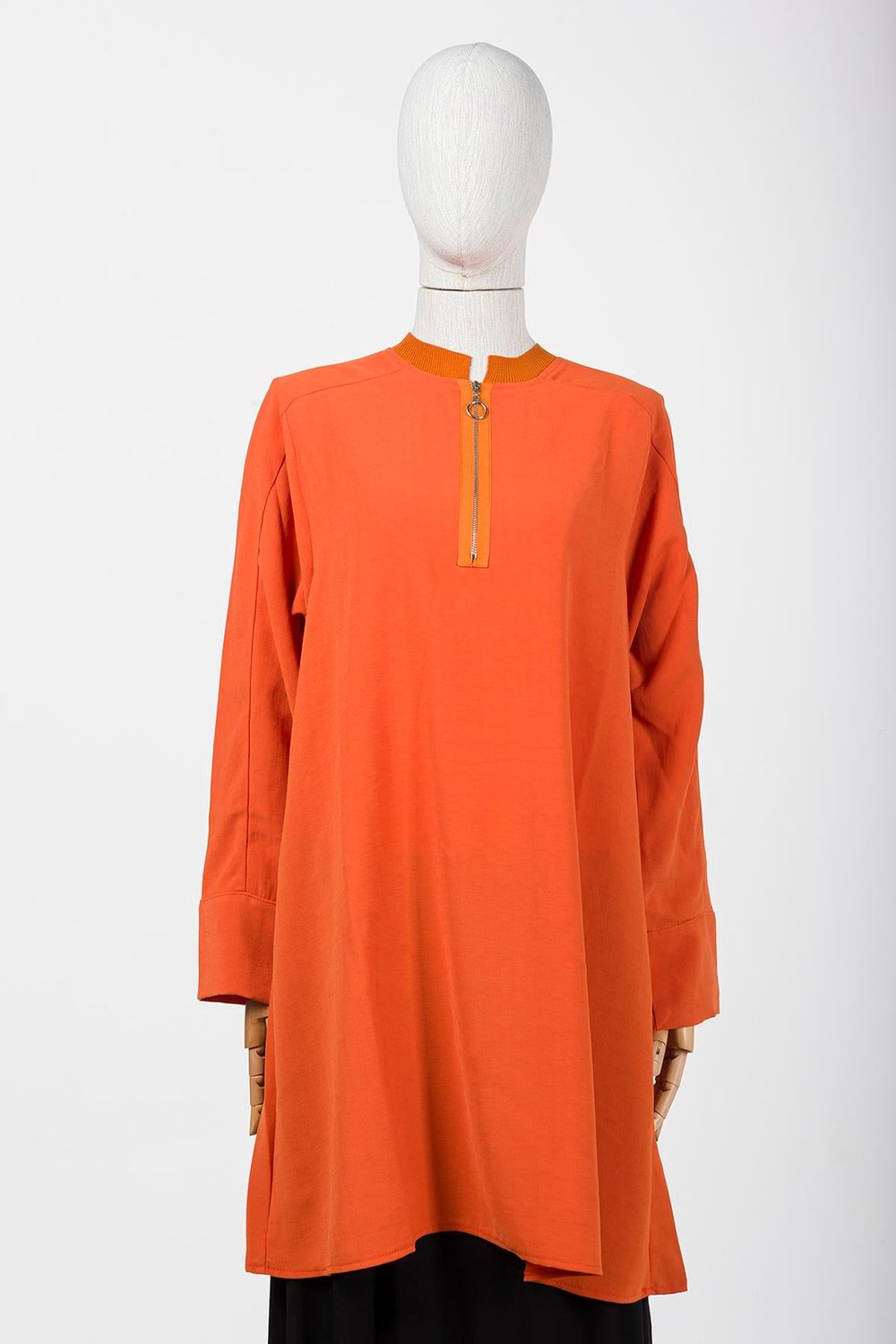 Fermuarlı Tunik ORANJ