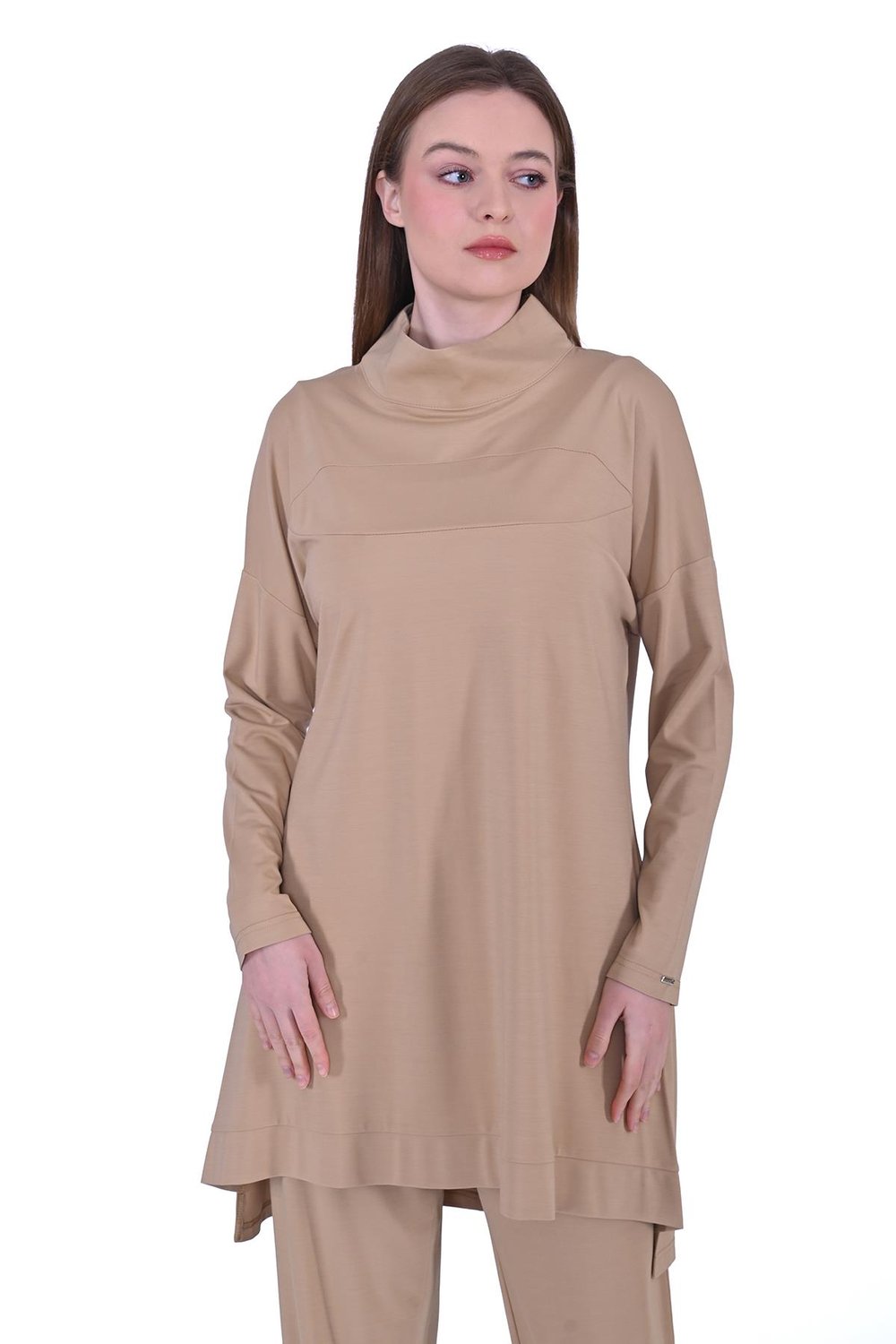 Kulaklı Pantolon Takım CAMEL