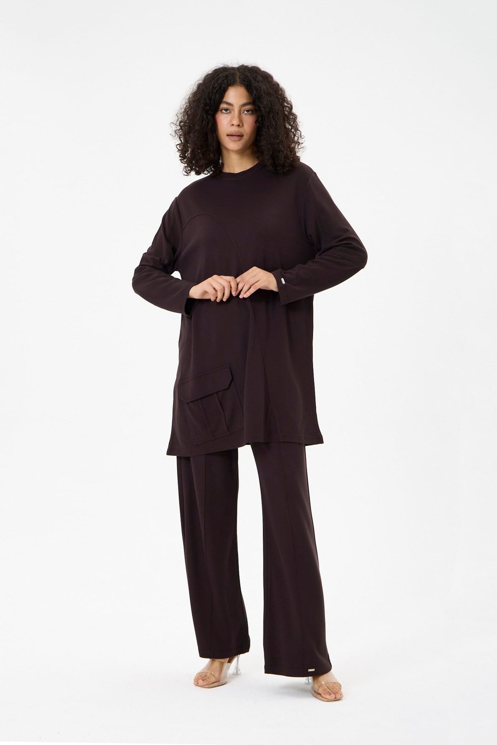Pamuk Tunik KAHVE
