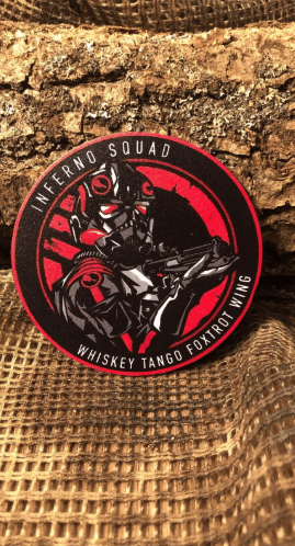 Inferno Squad Patch/Peç/Arma (7,5cm)