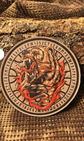 Nordic Bear Patch/Peç/Arma (8,7cm)