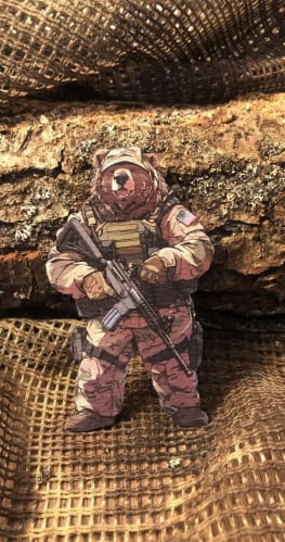 Tactical Bear Patch/Peç/Arma (9,2 x 5,2cm)
