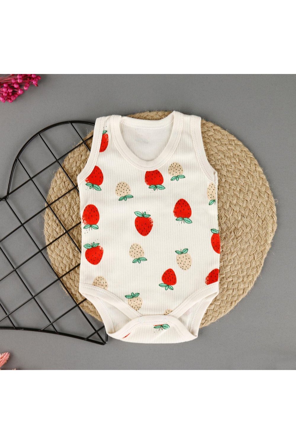 Çilek Askılı Unisex Badi