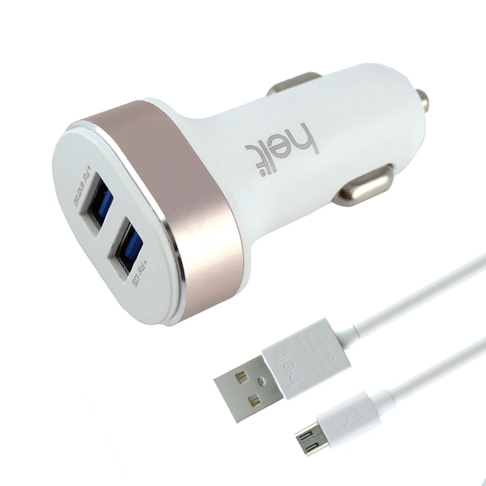 Helt HT-16 5W 2 Çıkışlı Micro Kablo + Araç Şarj Aleti NT-14573