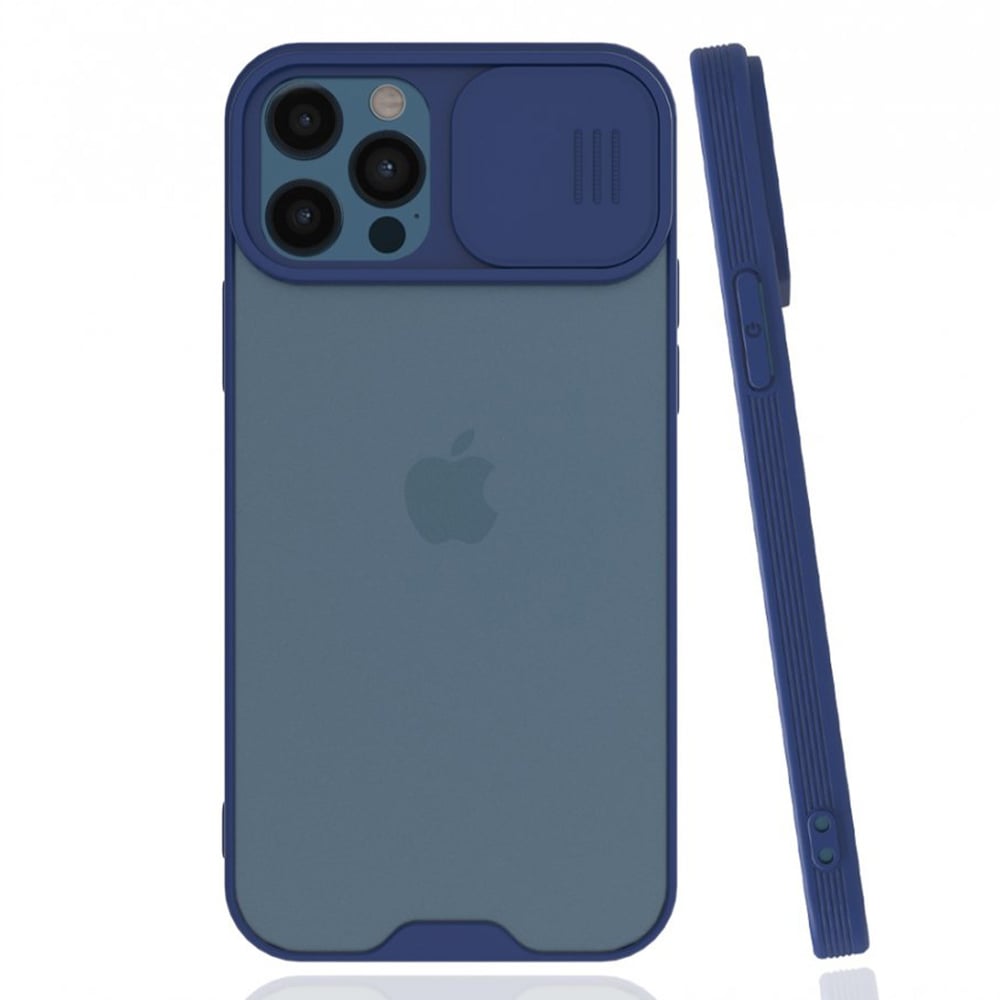 Nettech Apple iPhone 12 Pro Uyumlu Platin Kamera Kızaklı Arka Koruma Kılıf NT-84750