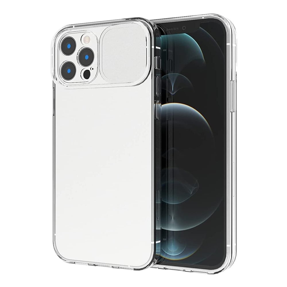 Nettech Apple iPhone 12 Pro Uyumlu Şeffaf Kamera Kızaklı Arka Koruma Kılıf NT-91271