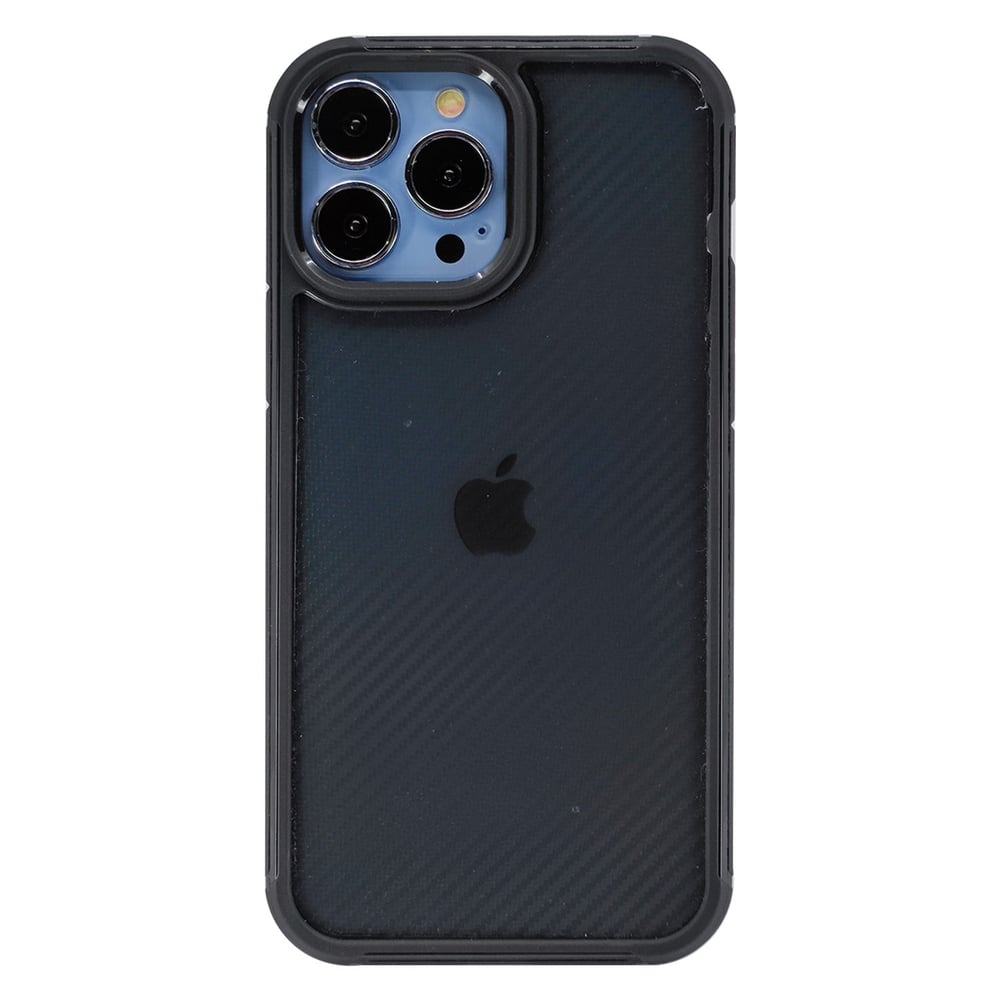 Nettech Apple iPhone 13 Pro Max Uyumlu Karbon inoks Seri Arka Koruma Kılıf NT-95795