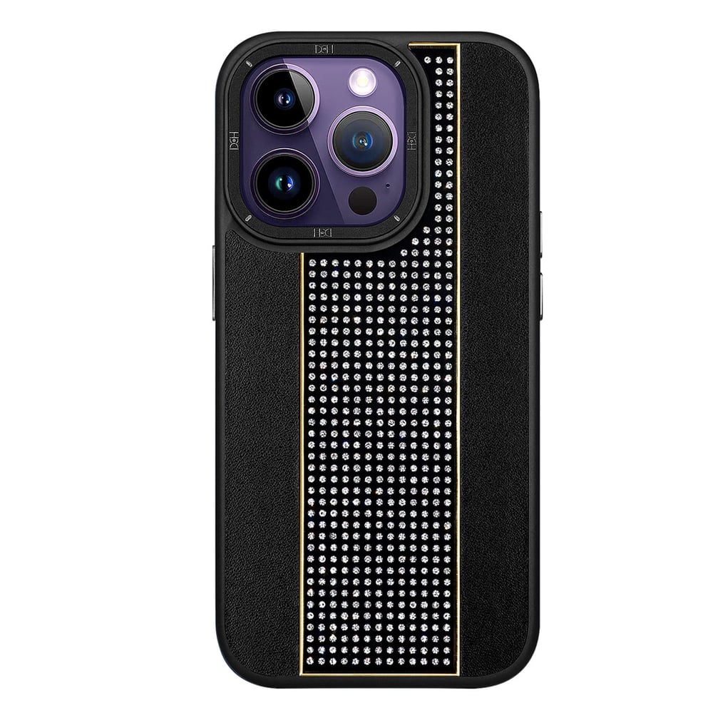 Nettech Apple iPhone 13 Pro Max Uyumlu Taşlı Deri Seri Arka Koruma Kılıf NT-101475