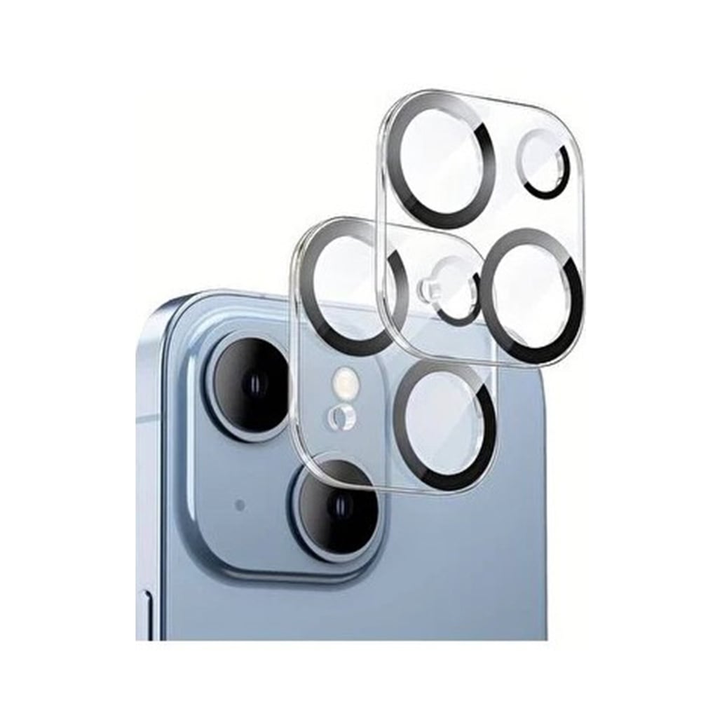 Nettech Apple iPhone 14 Uyumlu Şeffaf Çerçeveli Seri Kamera Cam Koruyucu NT-105093