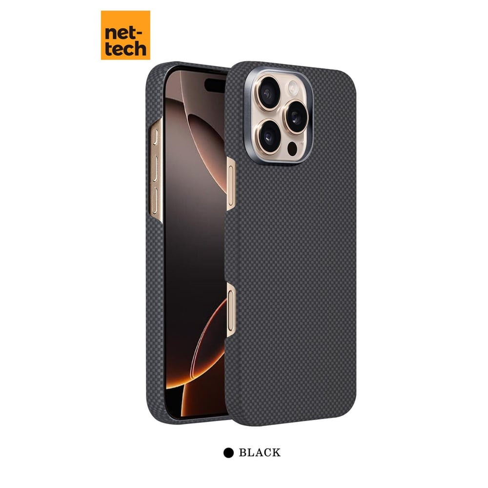 Nettech Apple iPhone 16 Pro Max Uyumlu NT-N075 Kevlar Karbon Arka Koruma Kılıf NT-113706