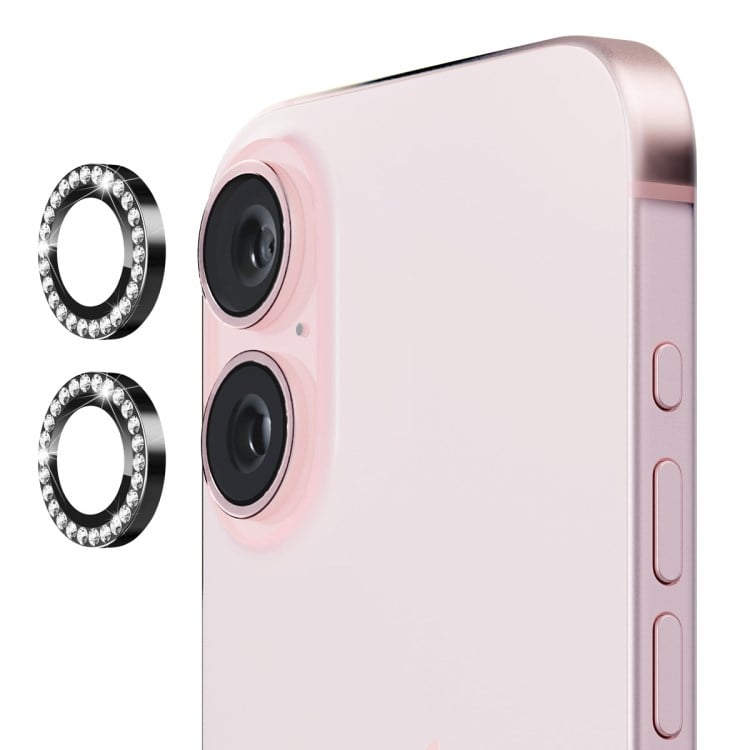 Nettech Apple iPhone 16 Uyumlu Diamond Taşlı Model Kamera Cam Koruyucu NT-111285