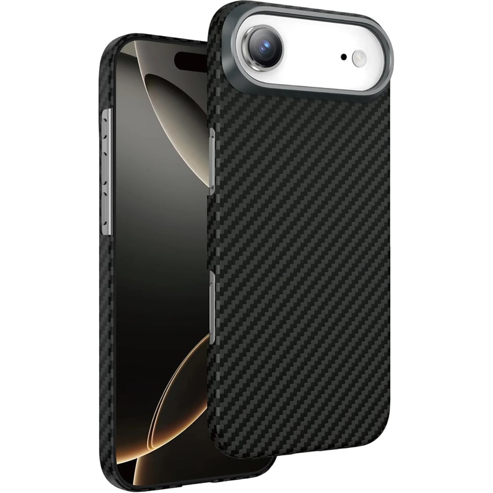 Nettech Apple iPhone 17 Air Uyumlu NT-N075 Kevlar Karbon Arka Koruma Kılıf NT-114813