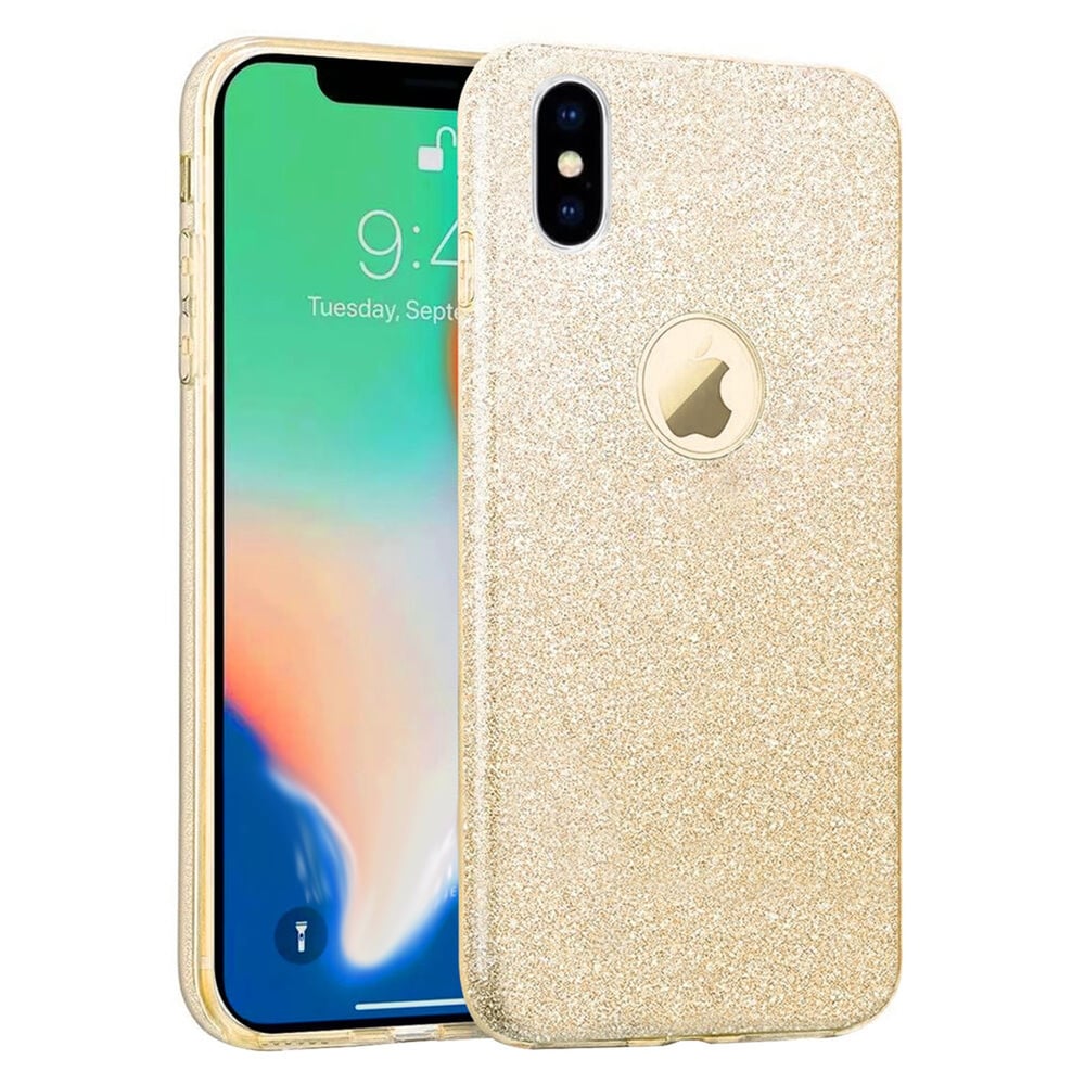 Nettech Apple iPhone XS Max Uyumlu Simli Arka Koruma Kılıf VR-10717