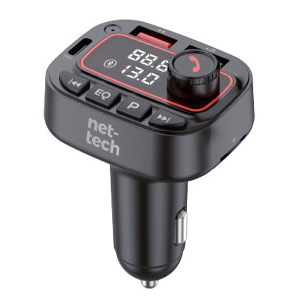 Nettech NT-CCH01 30W Bluetooth FM Transmitter Araç Şarj Aleti NT-CCH01