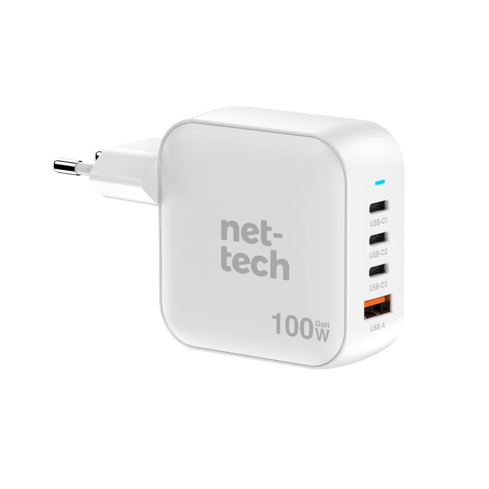 Nettech NT-HCH09 100W PD+QC GaNPrime Şarj Aleti NT-HCH09