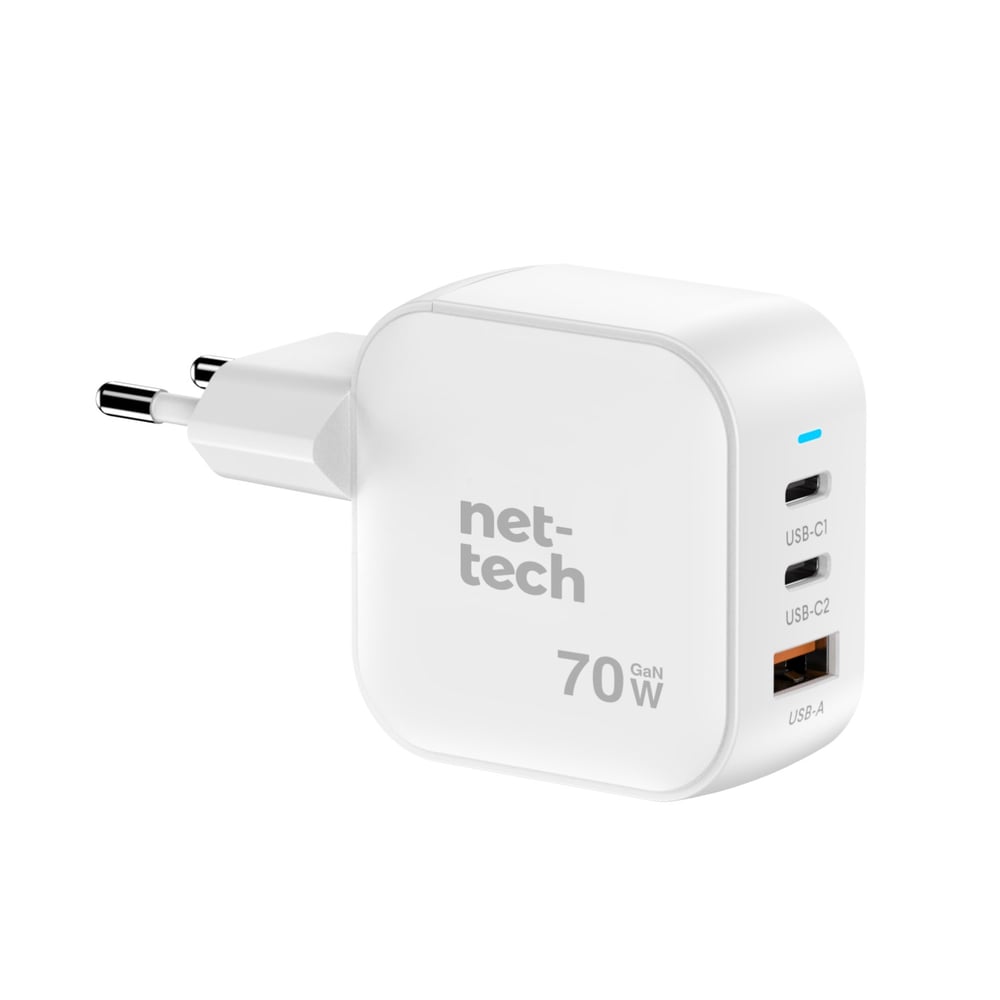 Nettech NT-HCH10 70W PD+QC GaNPrime Şarj Aleti NT-HCH10