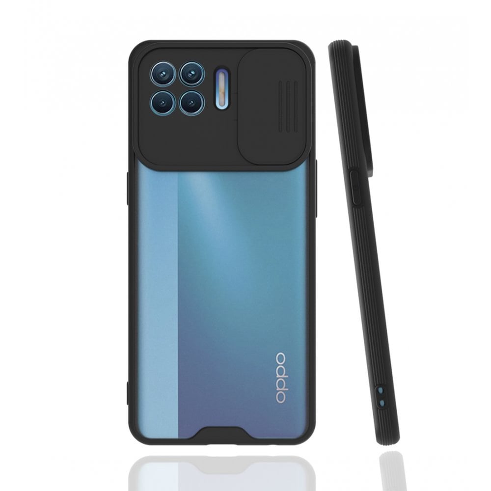 Nettech Oppo Reno 4 Lite Uyumlu Platin Kamera Kızaklı Arka Koruma Kılıf NT-86865