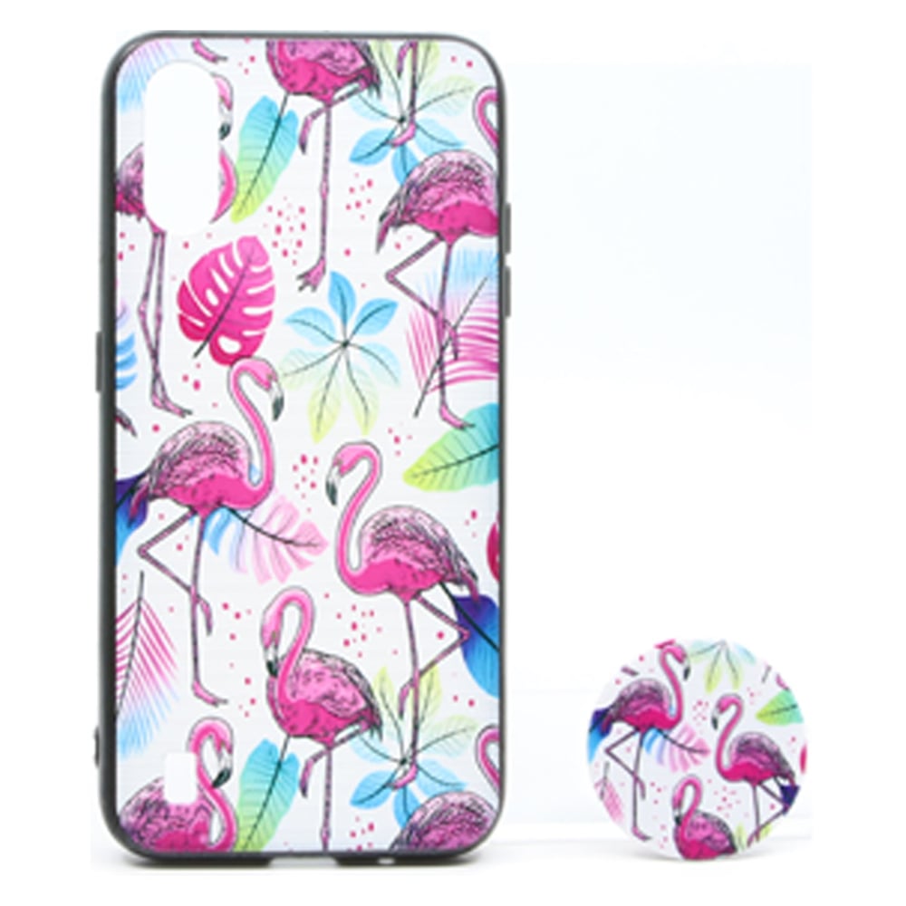 Nettech Samsung Galaxy A01 Uyumlu Desenli Popsocket Seri Arka Koruma Kılıf NT-79702