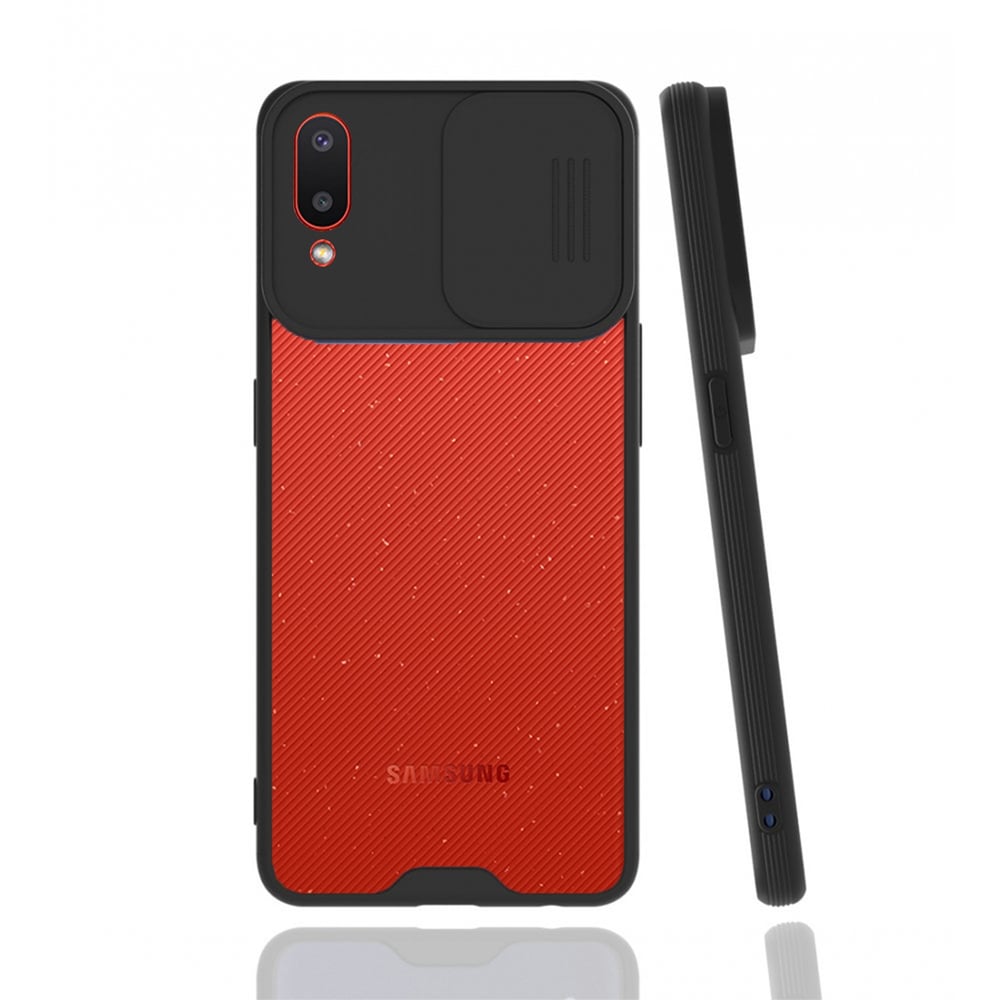 Nettech Samsung Galaxy A02 Uyumlu Platin Kamera Kızaklı Arka Koruma Kılıf NT-86729