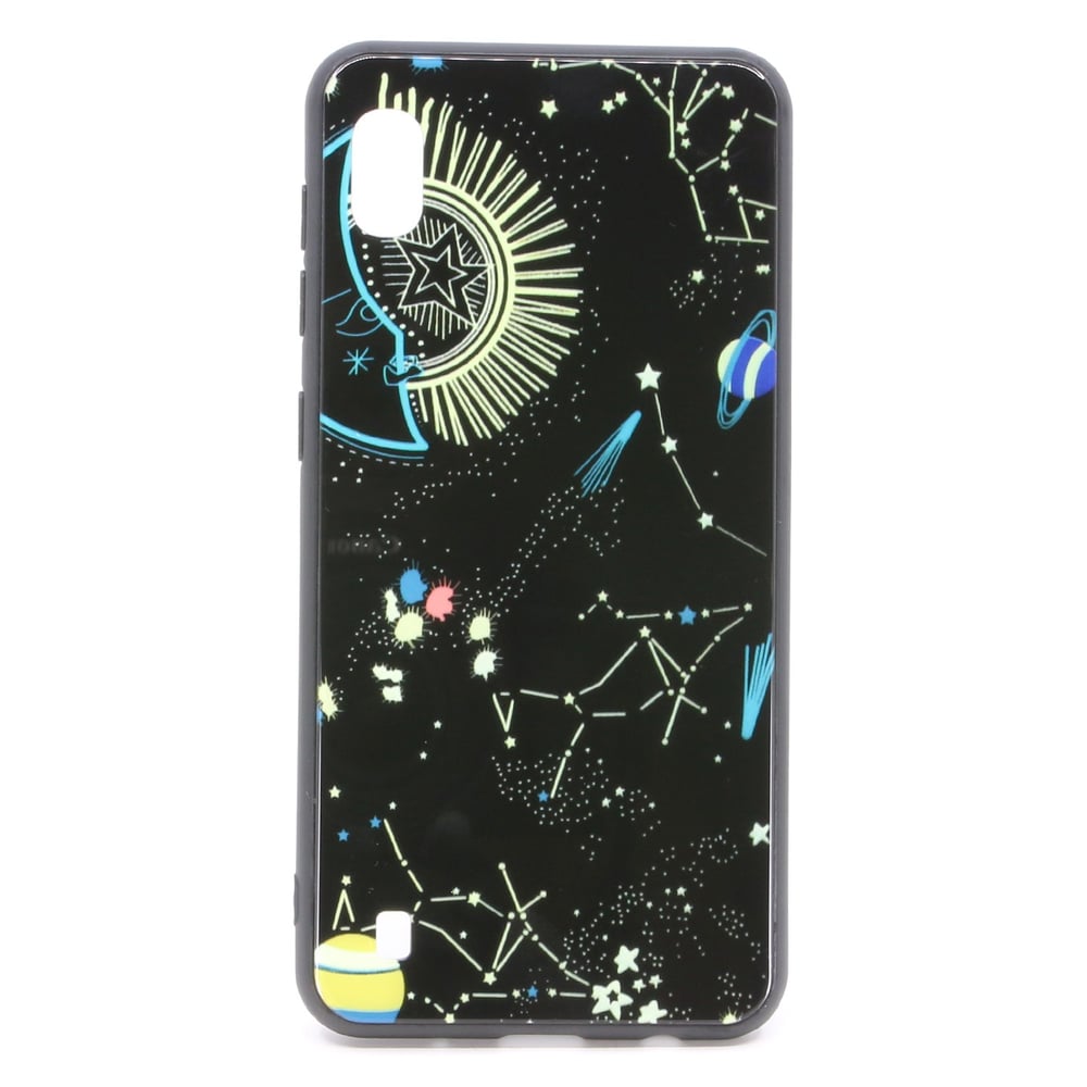 Nettech Samsung Galaxy A10 Uyumlu Desenli Fosfor Seri Arka Koruma Kılıf VR-20187