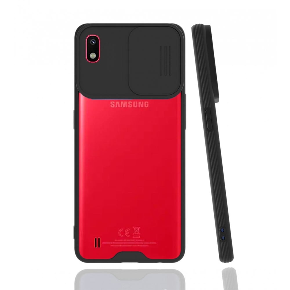 Nettech Samsung Galaxy A10 Uyumlu Platin Kamera Kızaklı Arka Koruma Kılıf NT-86747