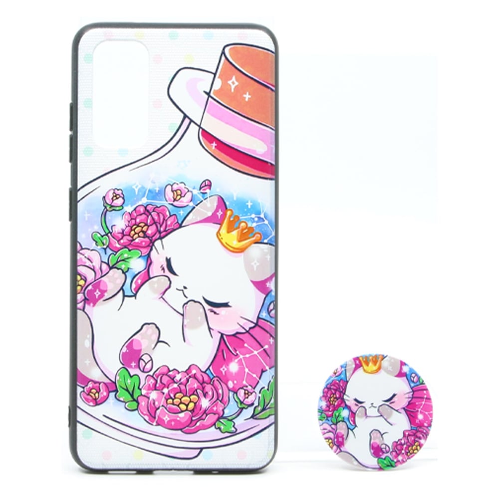 Nettech Samsung Galaxy S11E Uyumlu Desenli Popsocket Seri Arka Koruma Kılıf NT-79701