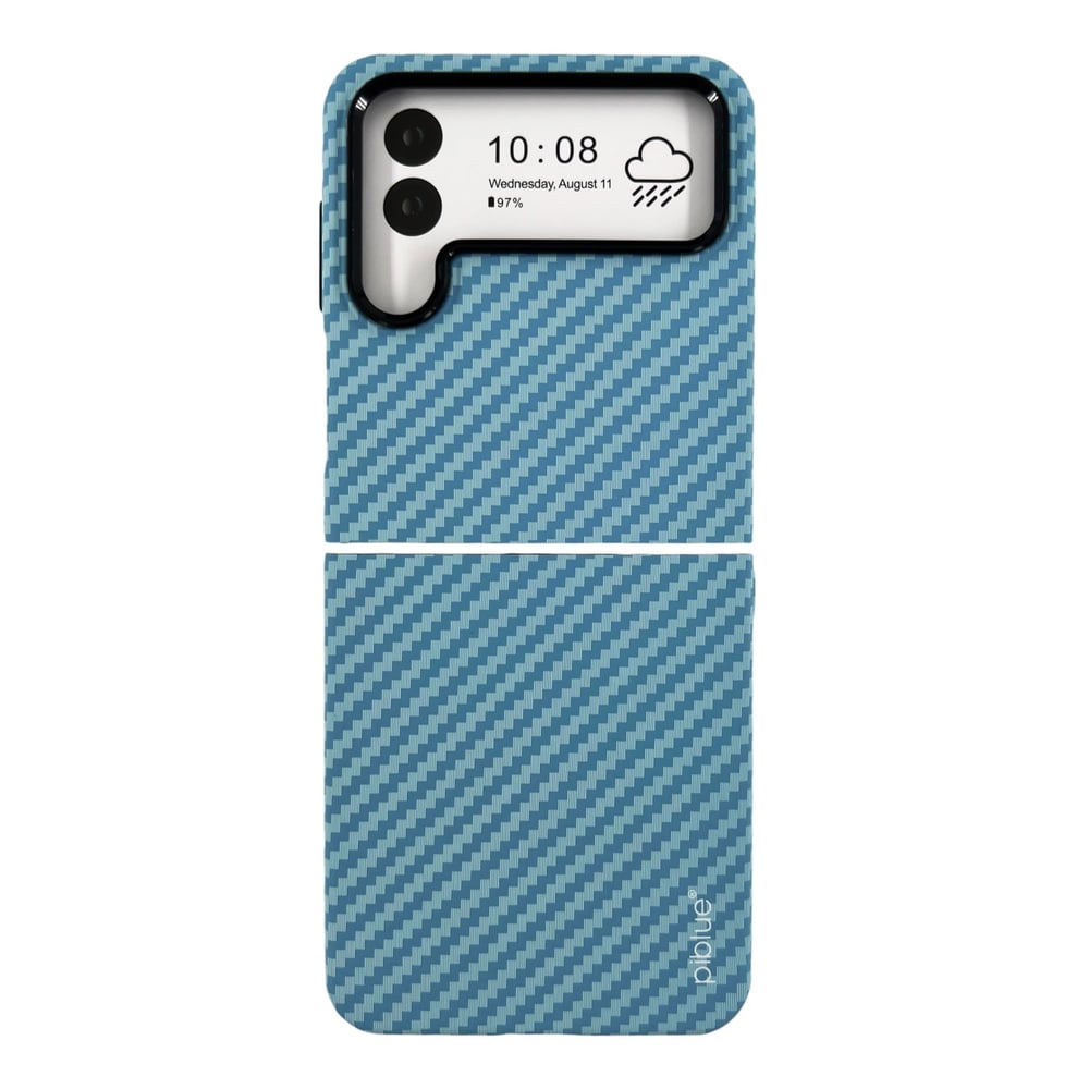 Nettech Samsung Galaxy Z Flip 4 Uyumlu Karbon Seri Arka Koruma Kılıf NT-111525